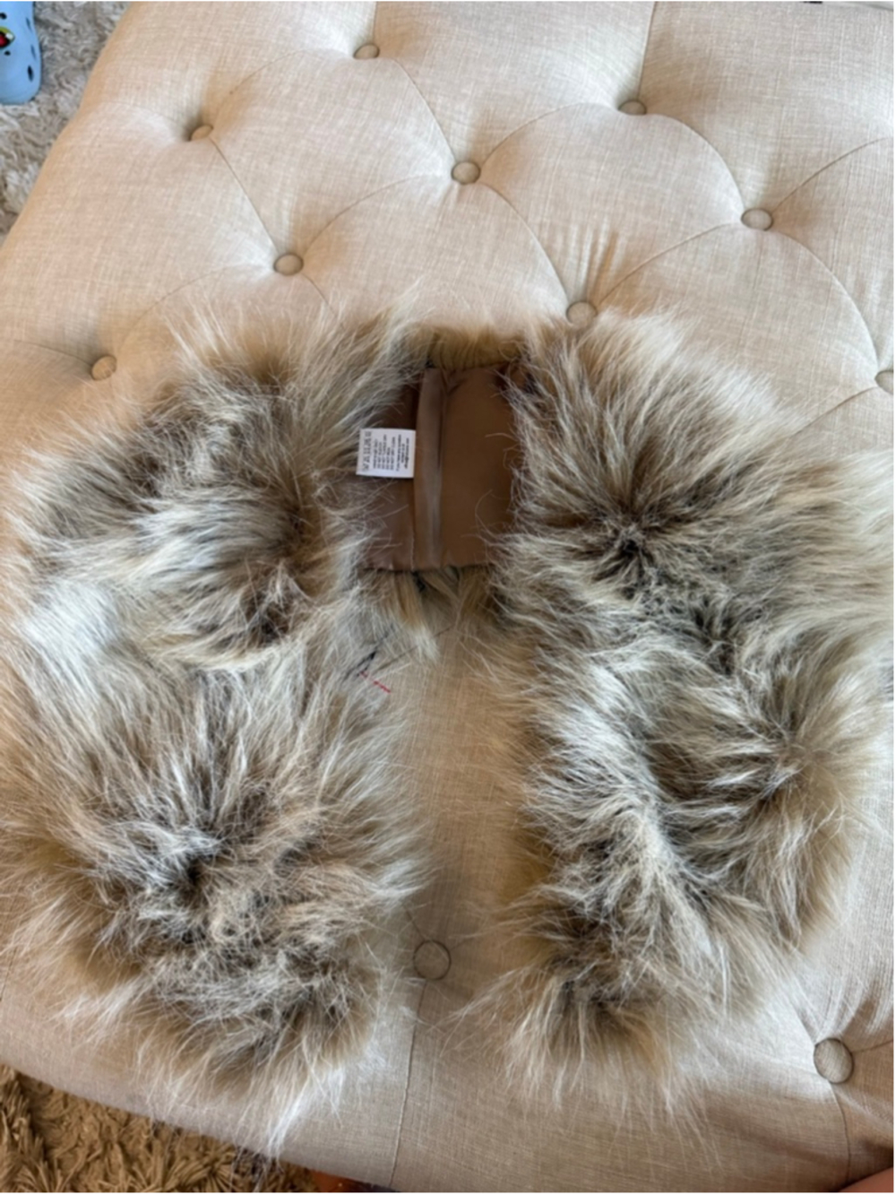 Women's FUTRZANE Faux Fur Vest ONE SIZE Brown Beige